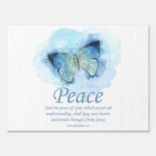 Women's Christian Bible Verse Butterfly: Peace Sign