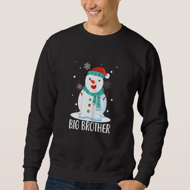 Womens  Christmas Big Brother Snowman Santa Matchi Sweatshirt (Front)
