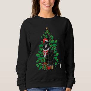 Women's Christmas Black cat Xmas Tree Graphics 1 Sweatshirt