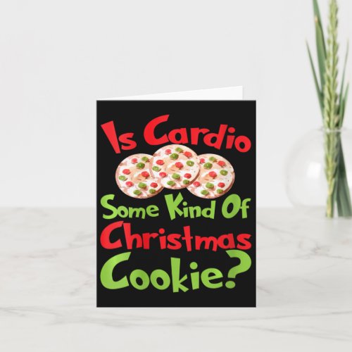 Womens Christmas Cookie Cardio Ugly Christmas Swea Card