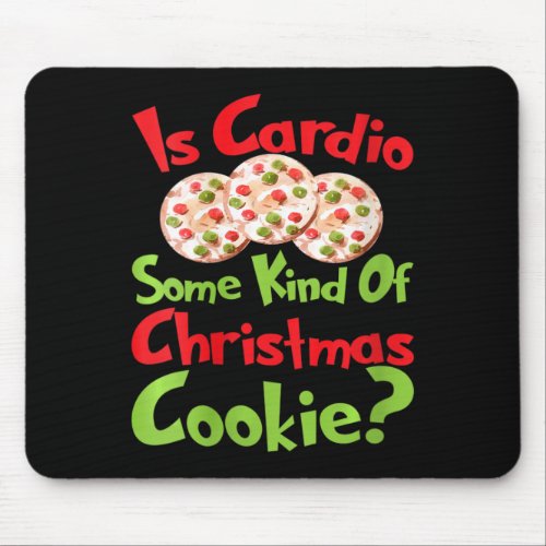 Womens Christmas Cookie Cardio Ugly Christmas Swea Mouse Pad