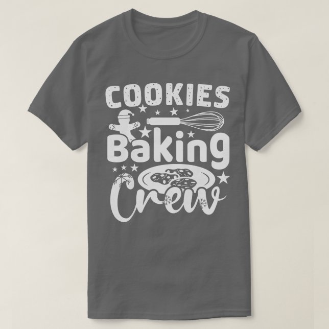 Womens Christmas Cookies Baking Crew Funny Pajamas T-Shirt (Design Front)