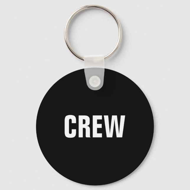 Womens Christmas Crew Team Staff Member Red White  Keychain (Front)