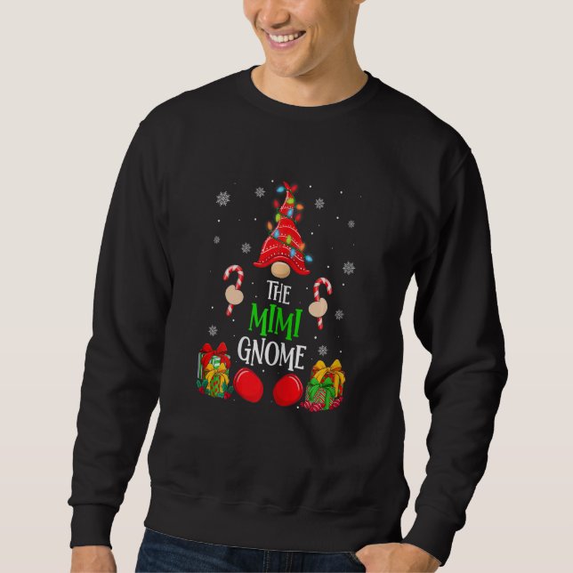 Womens Christmas Mimi Gnome Matching Family Xmas T Sweatshirt (Front)