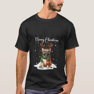 Womens Christmas Pajamas French Bulldog Funny Dog  T-Shirt