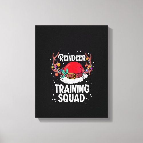 Womens Christmas Running Santa Reindeer Training S Canvas Print