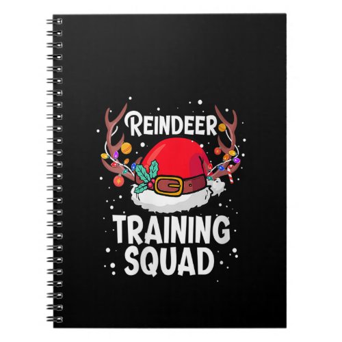 Womens Christmas Running Santa Reindeer Training S Notebook