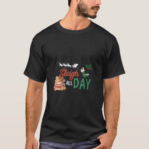 Womens Christmas Sleigh All Day Hot Chocolate Ging T_Shirt