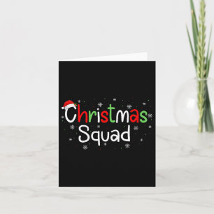 Womens Christmas Squad Matching Family Group Santa Card