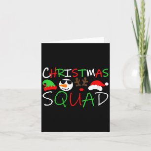 Womens Christmas Squad Reindeer Elf Santa Snowman Card