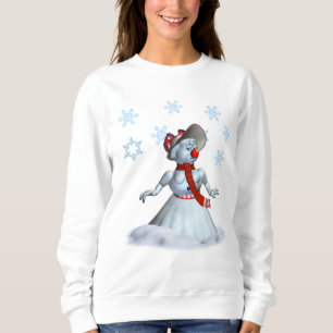 Women's Christmas Sweatshirt with Snowman
