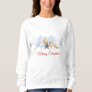 Women's Christmas Sweatshirt with Winter Fox