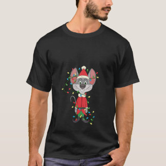 Womens Chuck E Cheese Christmas Light Decorations T-Shirt