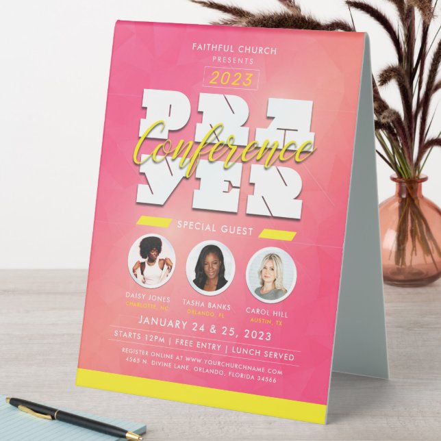 Women's Church Prayer Conference Service Table Tent (In SItu (Table))