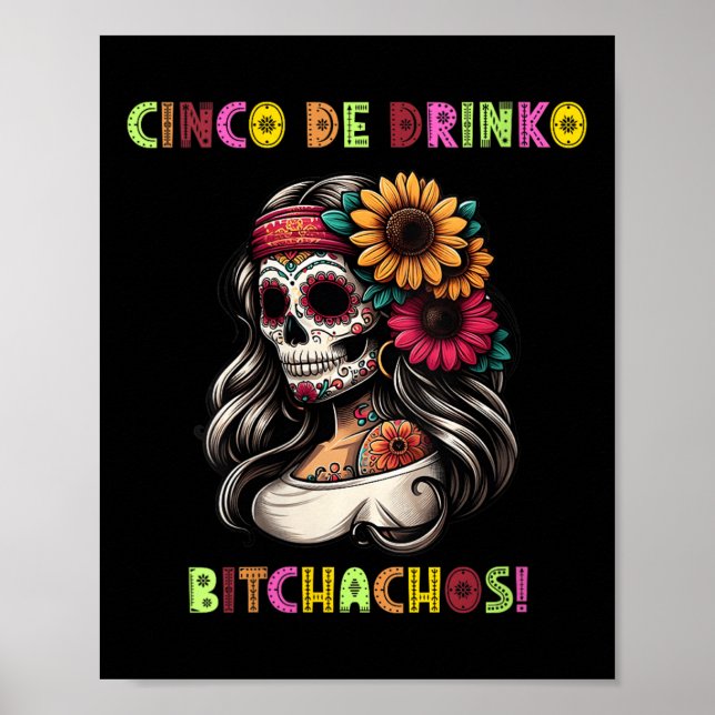 Womens Cinco De Mayo Funny Mexican Party Cinco De  Poster (Front)