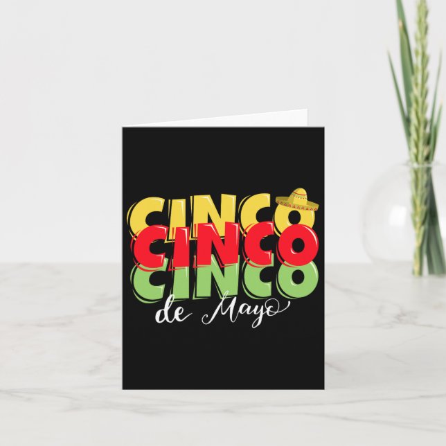 Womens Cinco De Mayo Party Mexican Fiesta Funny 5t Card (Front)