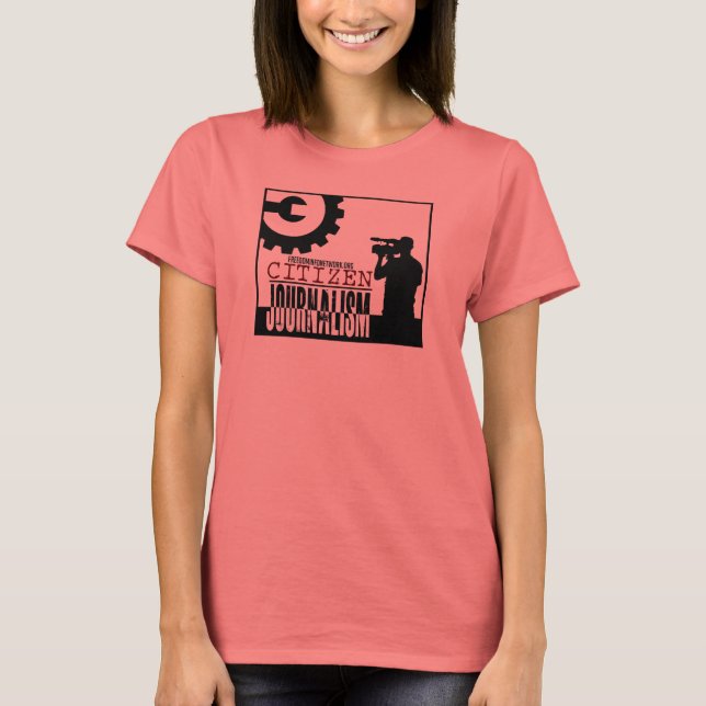 Womens "Citizen Journalism" Ringer Tee (Front)
