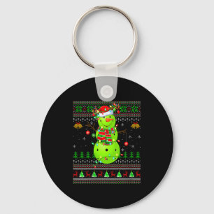 Womens Ckleball Snowman Ugly Christmas Sweater Srt Keychain