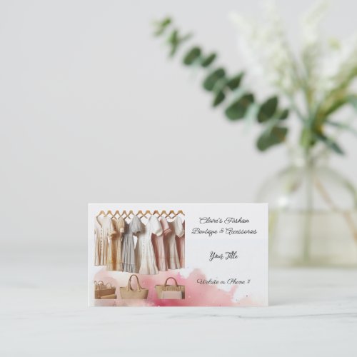 Womens Clothing Boutique Accessory Business Card