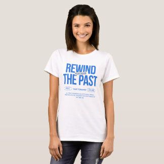 Women's Cobalt Blue Rewind The Past Y2K Graphic T- T-Shirt