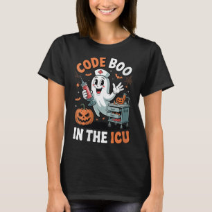 Womens Code Boo In The Icu Funny Medical Halloween T-Shirt