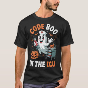 Womens Code Boo In The Icu Funny Medical Halloween T-Shirt