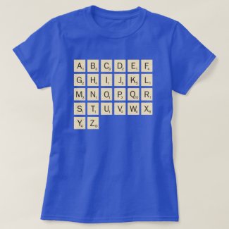 Women's Colored Personalized Scrabble T-Shirt