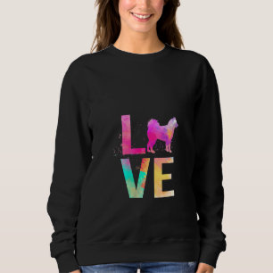 Womens Colorful Alaskan Malamute Dog Mom Alaskan Sweatshirt
