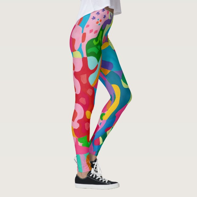 Women's Colorful Art Leggings (Right)
