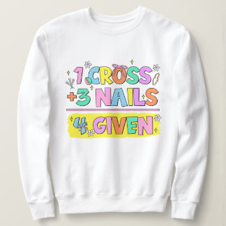 Womens Colorful Christian Easter Sweatshirt