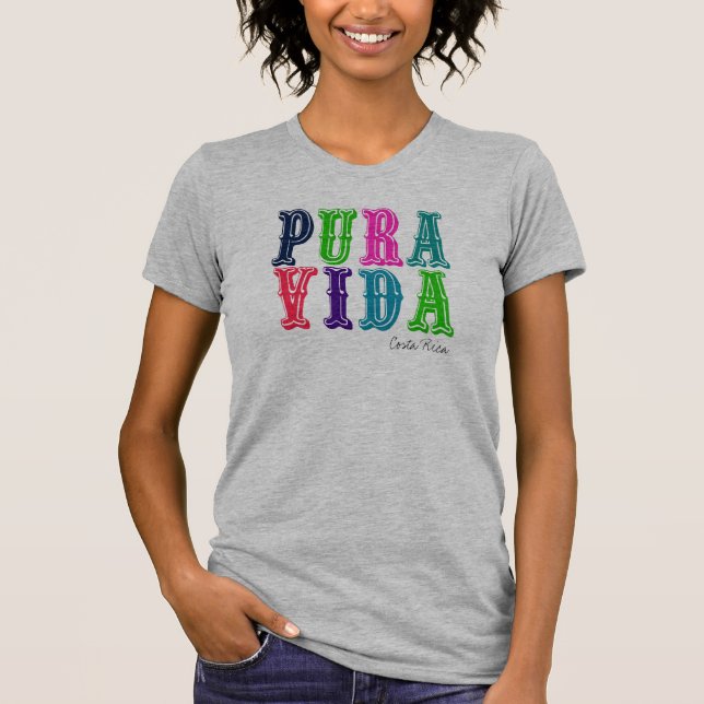 Women's Colorful Vida Costa Rica T-shirt (Front)