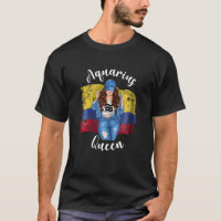 Womens Columbian Aquarius Queen Of Colombia Flag Z T-Shirt