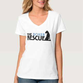 Women's Comfy The Boxer Rescue V-Neck T-shirt