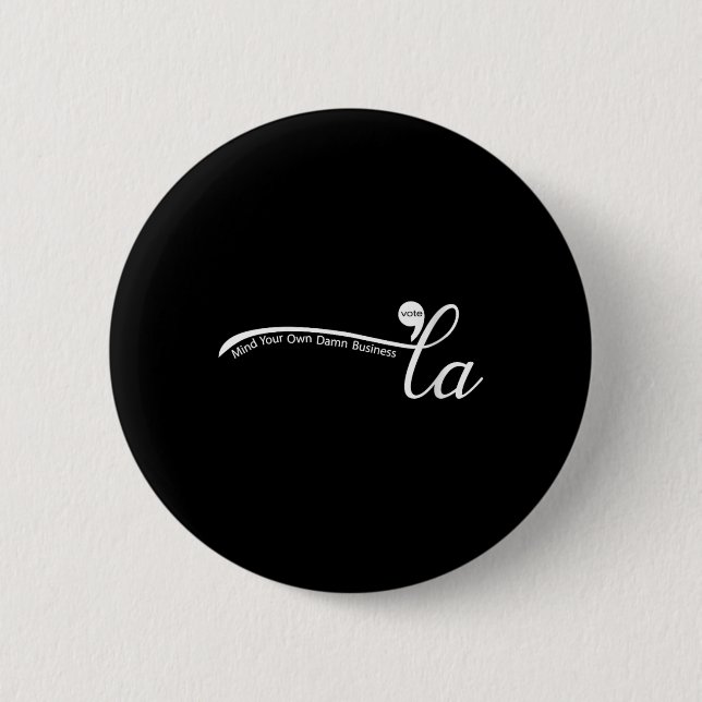 Womens Comma La Harris For President  Button (Front)