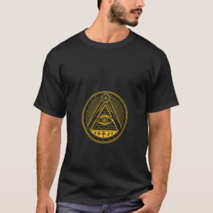 Womens Conspiracy Masonic Mason Circle Occult Illu T-Shirt
