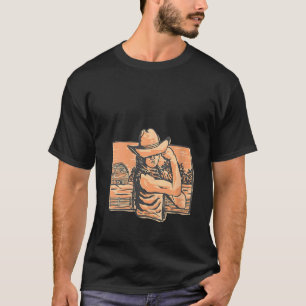 Womens Cool Barrel Racing Cheetah Rodeo Cowgirl Ca T-Shirt