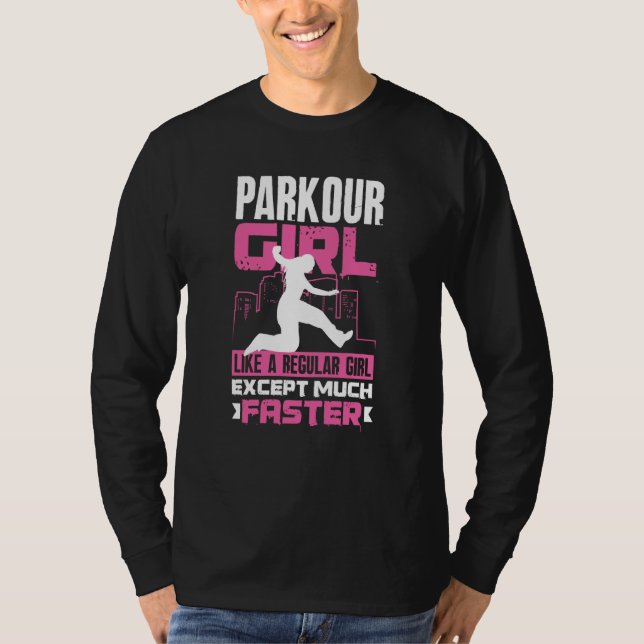 Womens Cool Parkour Girl Parkour Girl T-Shirt (Front)