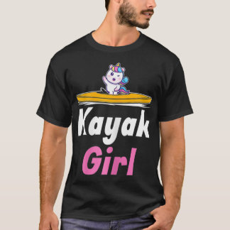 Womens Cool Unicorn Kayak Graphic For Kayaking Lov T-Shirt