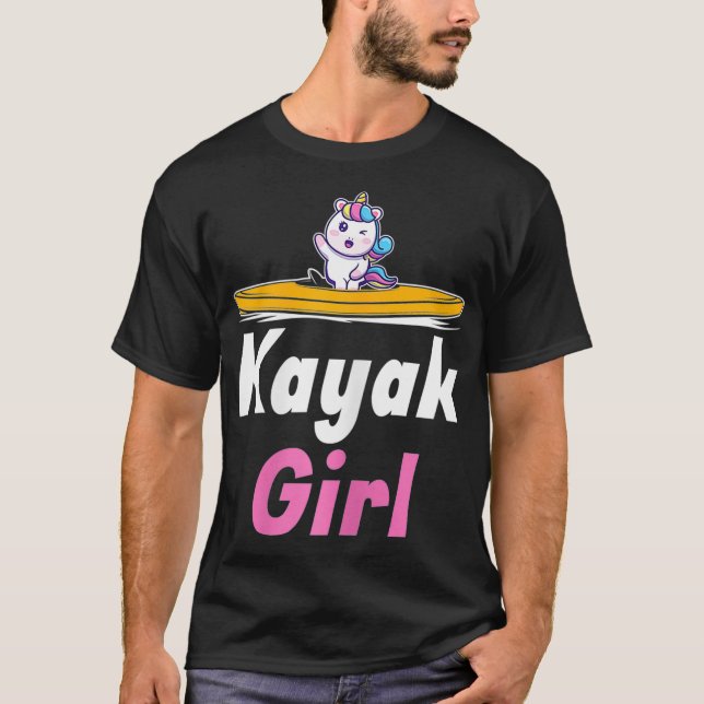 Womens Cool Unicorn Kayak Graphic For Kayaking Lov T-Shirt (Front)