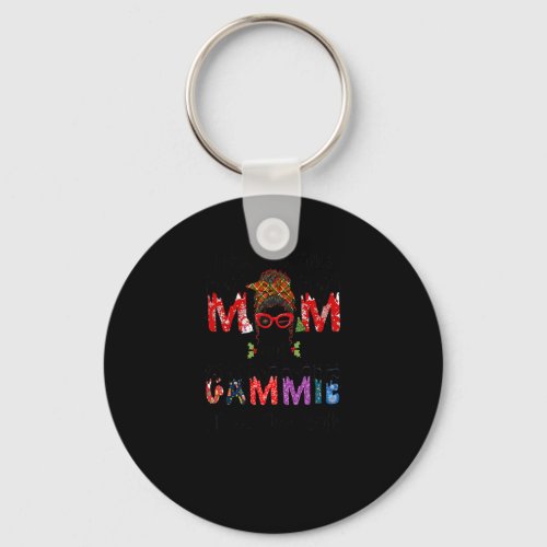 Womens Cool Womens I Have Two Title Mom and Gammie Keychain