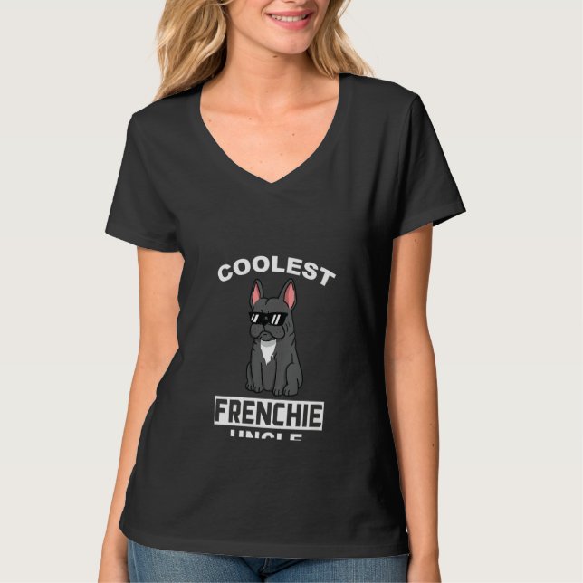 Womens Coolest French Bulldog Uncle  Dog  1 T-Shirt (Front)