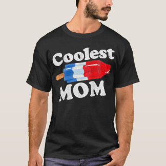 Womens Coolest Mom Popsicle Funny Bomb Retro 80s P T-Shirt