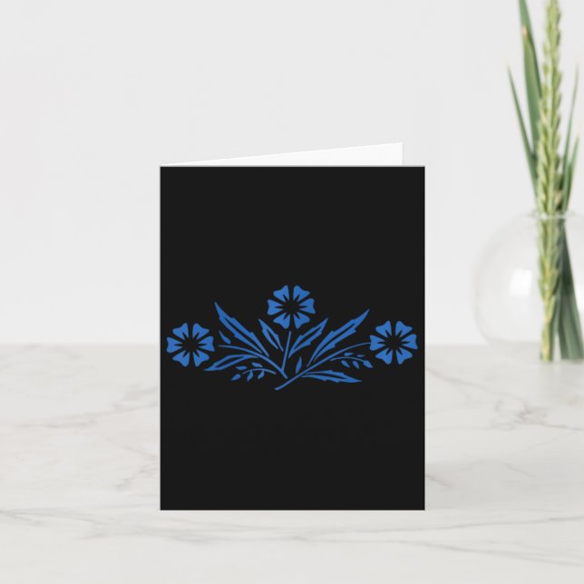 Womens Cornflower Blue  Card (Front)