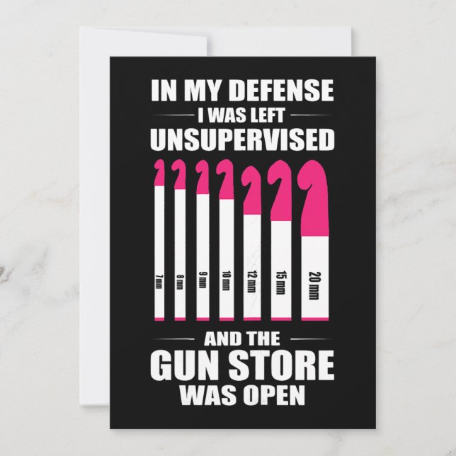 Womens Crocheting Crochet In my defense i was left Invitation (Front)