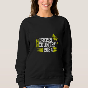 Womens Cross Country 2024 Senior Running Team Yell Sweatshirt