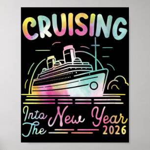 Womens Cruising Into New Year 2026 Countdown Party Poster