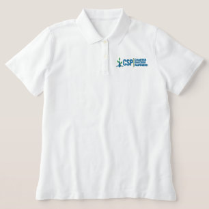 Women's CSP logo tree with stacked name Embroidered Polo Shirt