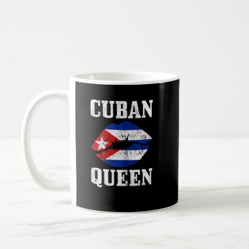Womens Cuban Queen Cuba Flag Pride Vintage Girls  Coffee Mug