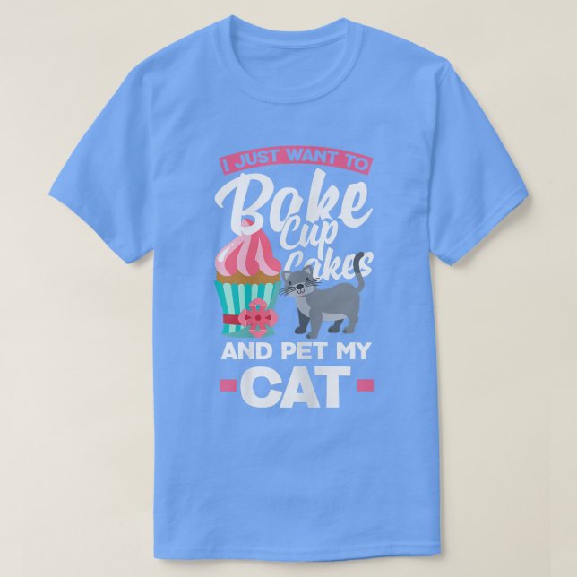 Womens Cupcake Baking Cat Owner 2930 T-Shirt (Design Front)