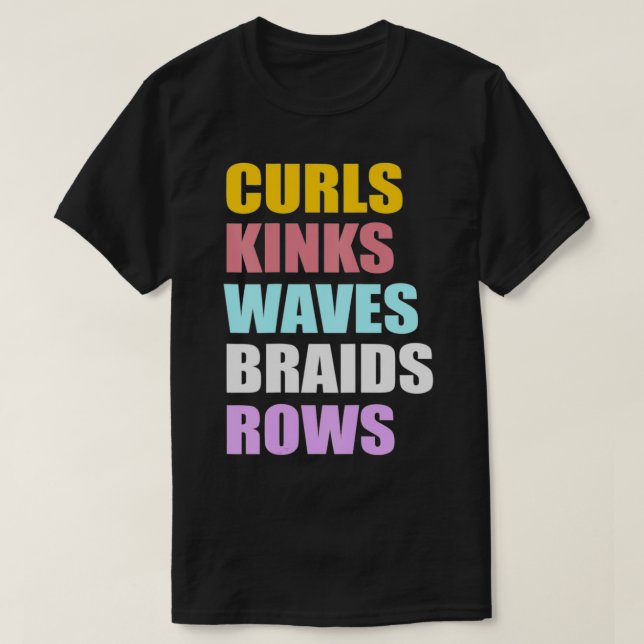 Women's Curls Kinks Waves Braids Rows Graphic  T-Shirt (Design Front)